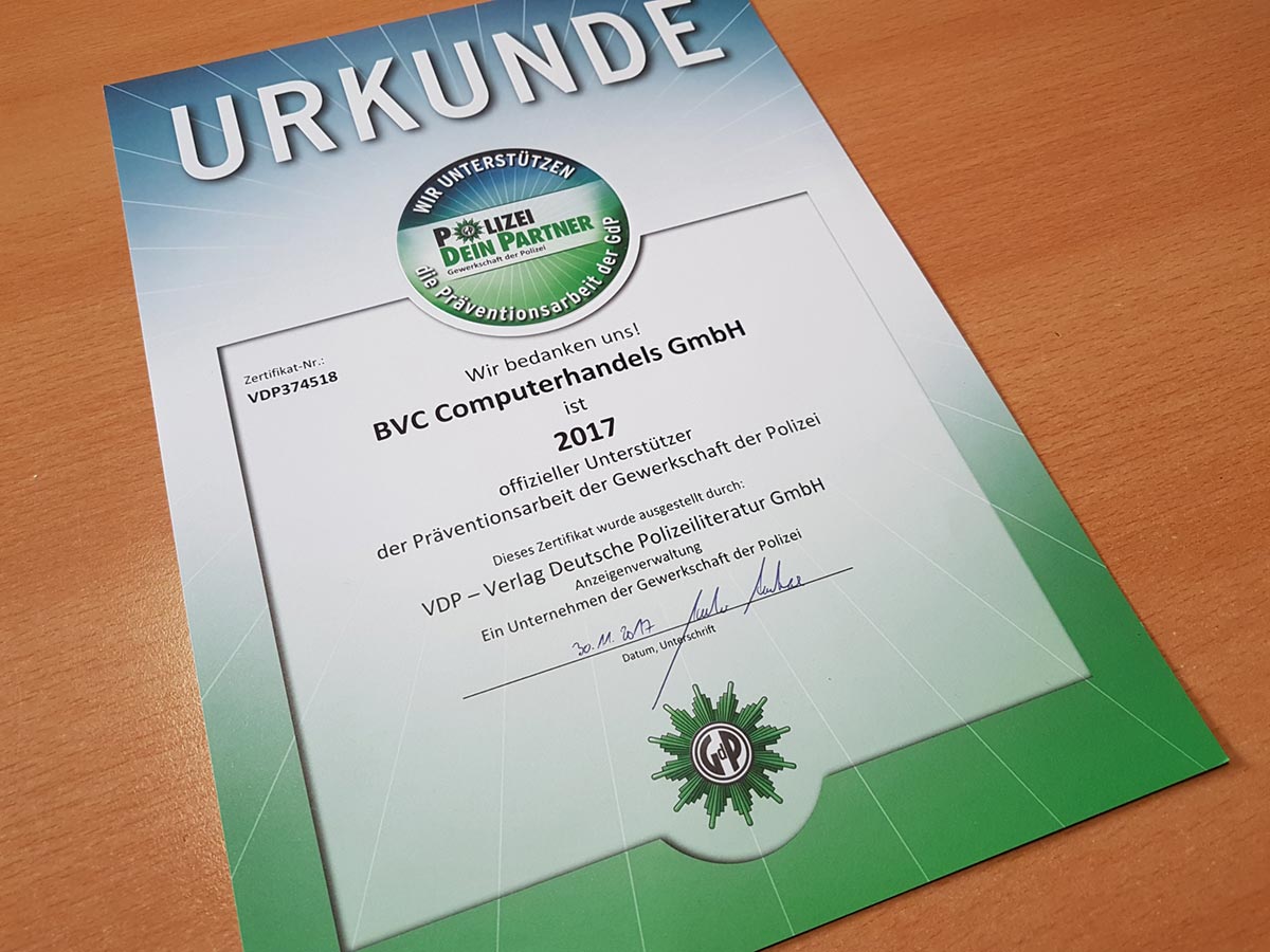 Polizeiurkunde-Praeventionsarbeit