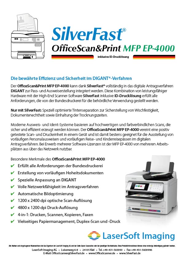 Von BVC: Behördendrucker EP-4000 Infoblatt