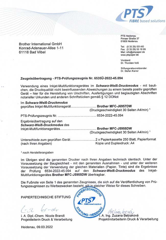 Download Bescheinigung zur Dokumentenechtheit